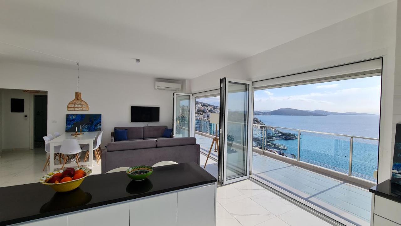 Апартаменты Rocknest Sea View Penthouse Саранда Экстерьер фото