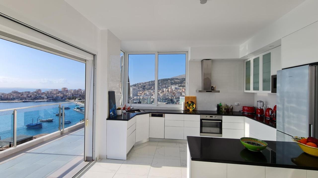 Апартаменты Rocknest Sea View Penthouse Саранда Экстерьер фото