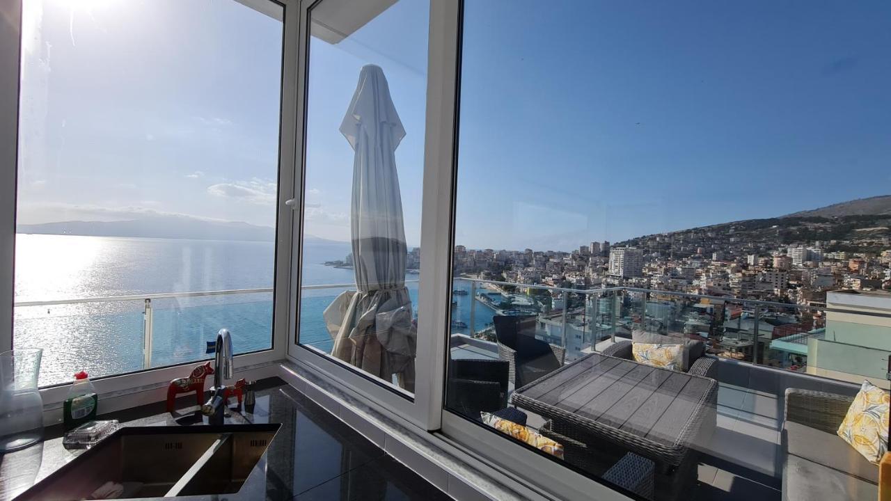 Апартаменты Rocknest Sea View Penthouse Саранда Экстерьер фото